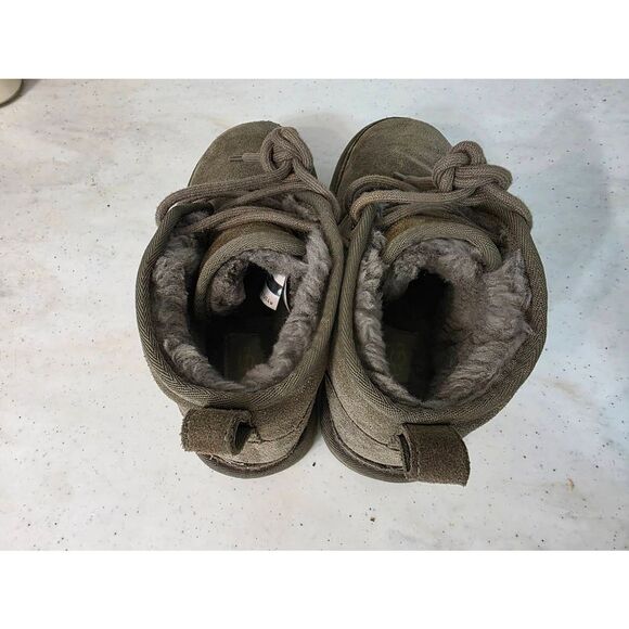 UGG Neumel Burnt Olive Suede Boots Size 5 - Picture 6 of 10